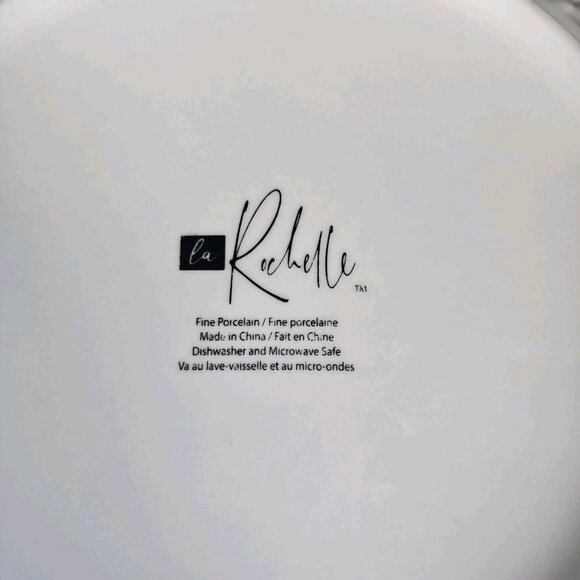 La Rochelle 9" Pasta or Salad Bowl White Lattice Or Basket Weave Porcelain EUC - Picture 8 of 9